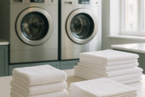 Pranie w hotelach i wynajmie krótkookresowym — poradnik dla hotelarzy 