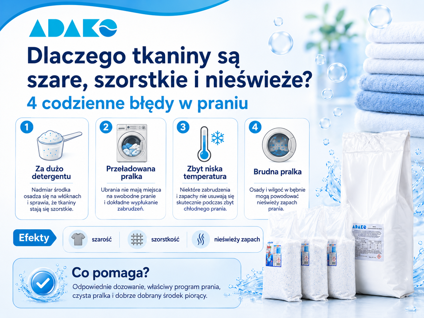 4 codzienne bledy w praniu - adako